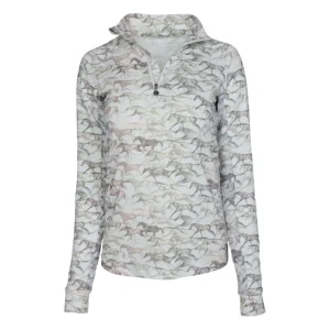 Dapplebay Galloping Watercolor 1/4 Zip Riding Top