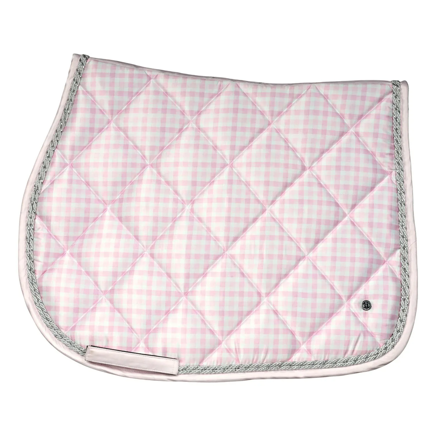 Dapplebay Gingham Jump Saddle Pad-Pink/White-Cob