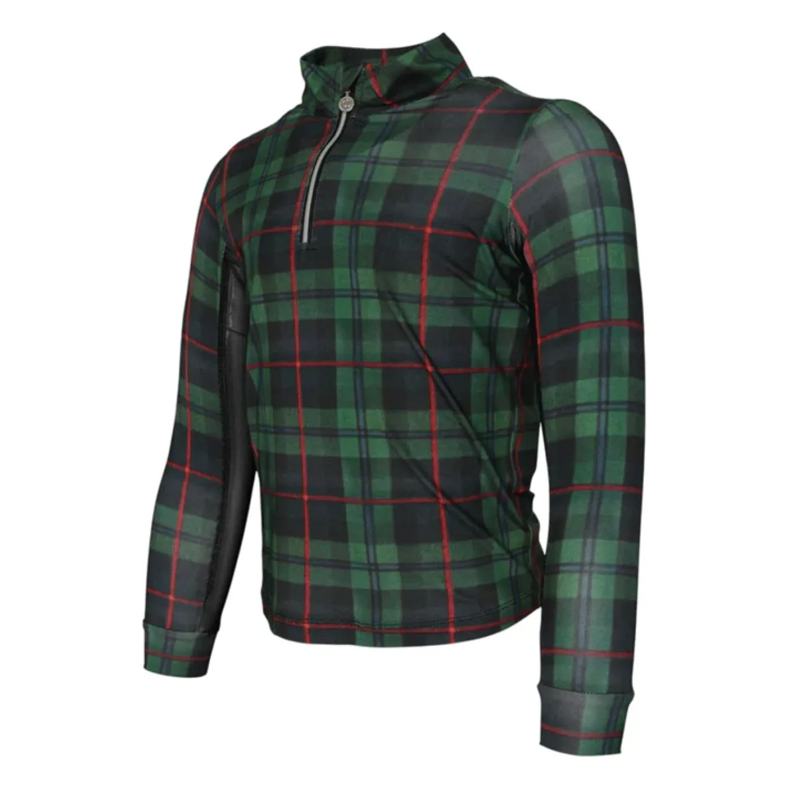 Dapplebay Holiday Plaid Kid's 1/4 Zip Riding Top - Image 2