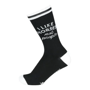 Dapplebay I Like Horses Knit Crew Socks