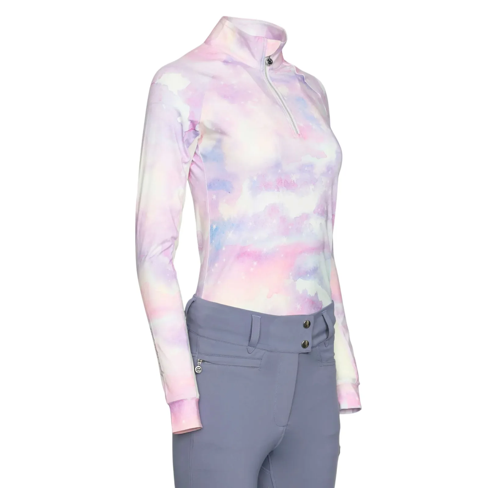 Dapplebay Kids Lavender Haze 1/4 Zip Long Sleeve Top - Image 2