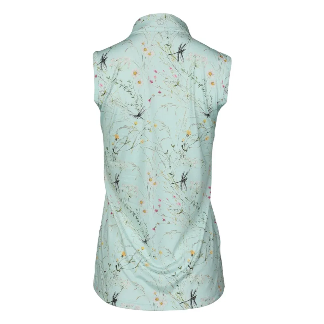 Dapplebay Ladies Dragonfly Meadow 1/4 Zip Sleeveless Riding Top - Image 2