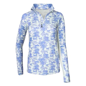 Dapplebay Ladies Equestrian Toile 1/4 Zip Long Sleeve Light Riding Top