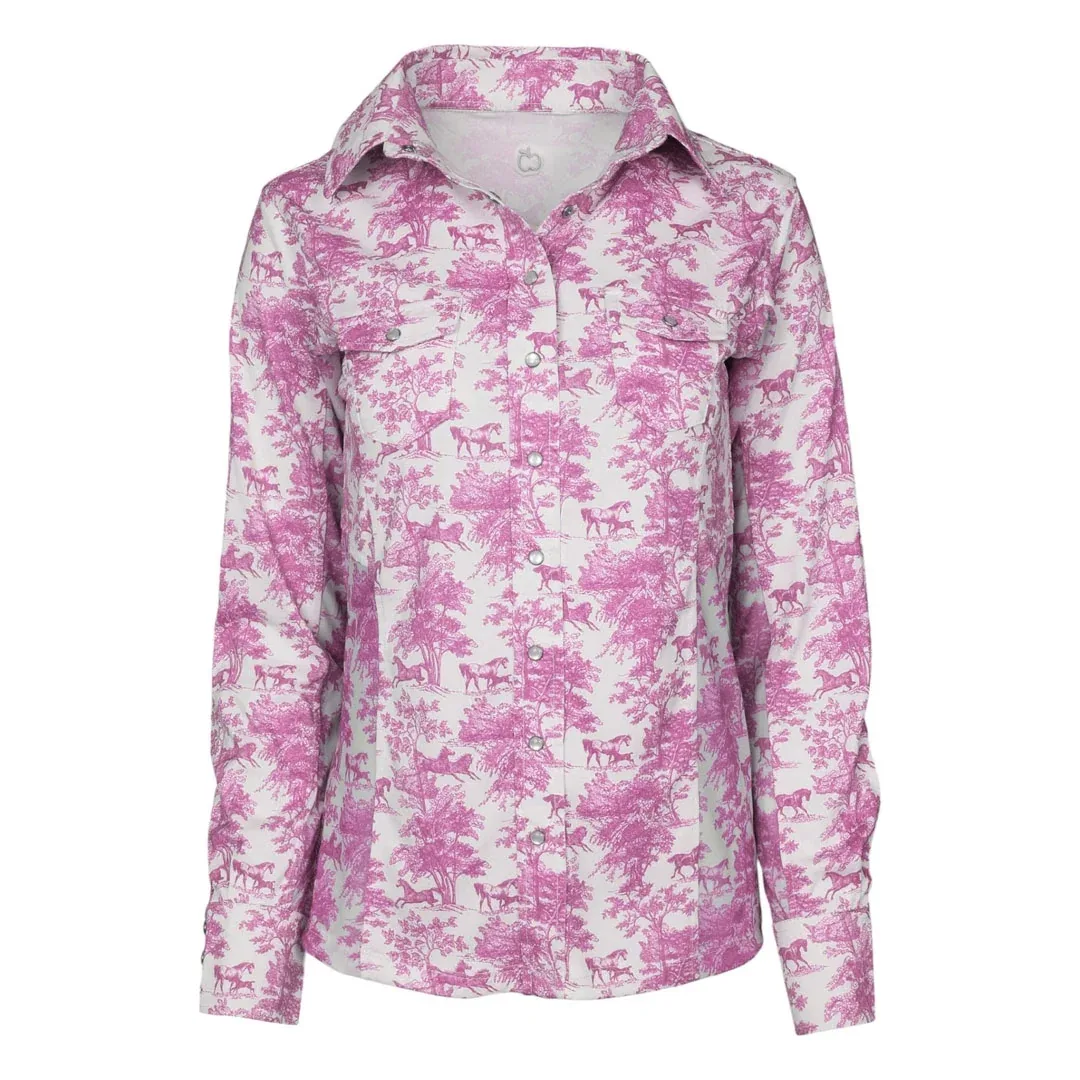 Dapplebay Ladies Equestrian Toile Button Western Shirt - Image 2