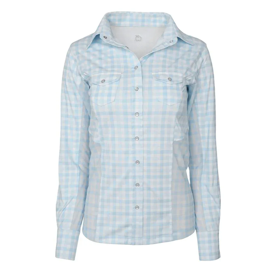 Dapplebay Ladies Gingham Button Down Western Shirt