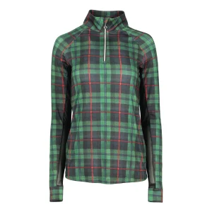 Dapplebay Ladies Holiday Plaid 1/4 Zip Light Riding Top