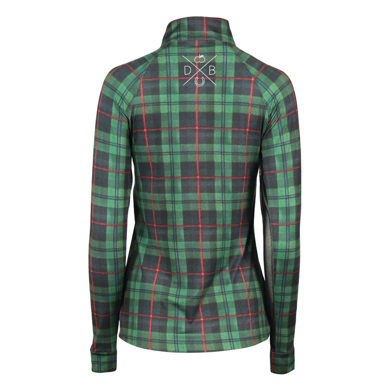 Dapplebay Ladies Holiday Plaid 1/4 Zip Light Riding Top - Image 2