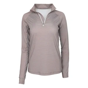 Dapplebay Stripe 1/4 Zip Riding Top
