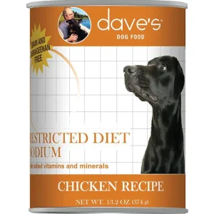 Dave's Dog Restricted Diet Low Sodium Chicken, 13 oz each, Case of 12