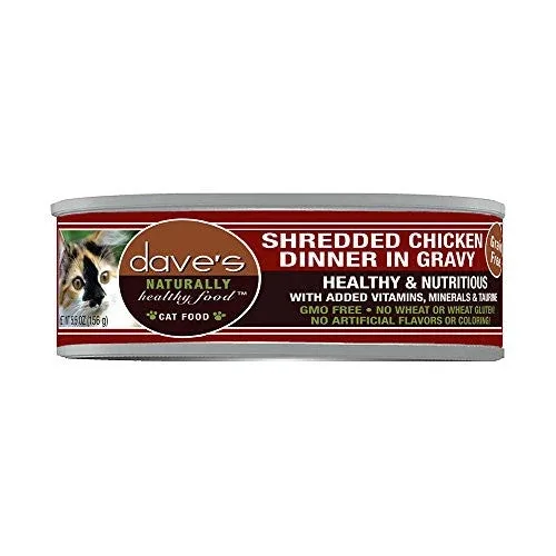 Dave's Pet Cat Naturally Healthy Shredded Chicken 5.5oz {L+x} C=24 - Image 2