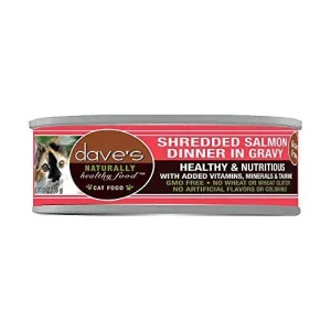 Dave's Pet Cat Naturally Healthy Shredded Salmon 5.5oz {L+x} C=24
