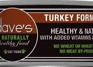 Dave's Pet Food Cat Naturally Healthy Turkey 5.5oz {L+x} C=24
