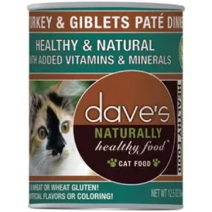 Dave's Pet Food Cat Naturally Healthy Turkey Giblet 12.5oz {L+x} C=12