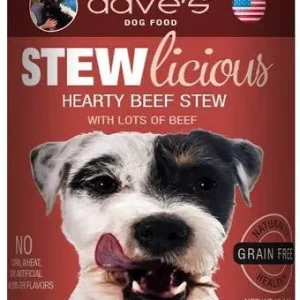 Dave's Pet Food Dog Grain Free Stewlicious Meaty Beef Stew 13oz {L+x} C=12