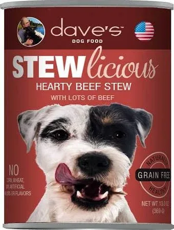 Dave's Pet Food Dog Grain Free Stewlicious Meaty Beef Stew 13oz {L+x} C=12 - Image 2