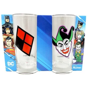 DC Comics Drinking Glass Set The Joker and Harley Quinn 2 pk.