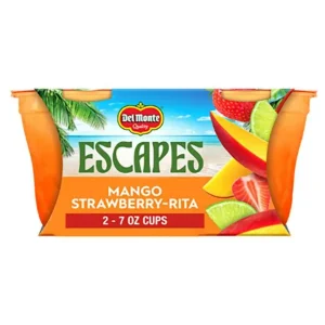 Del Monte Escapes Fruit Cups Mango Strawberry Rita 2 pk. 7 oz.