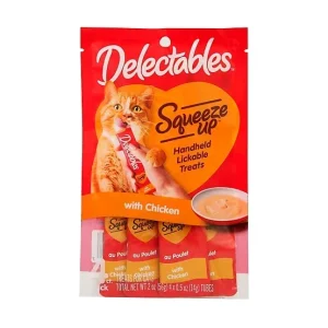 Delectables Squeeze-Up Chicken Lickable Cat Treat, 4 ct.