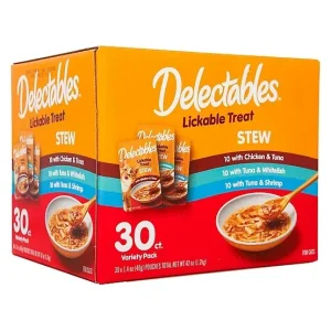 Delectables Stew Variety Pack Lickable Cat Treat and Topper, 30 ct.