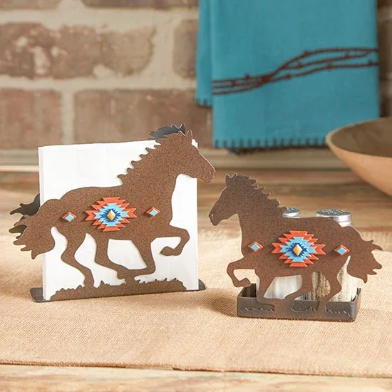 Deleon Pecos Horse Salt and Pepper Holder Set - Image 2