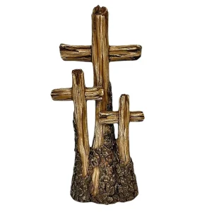Deleon Triple Cross Tree Bark Decor