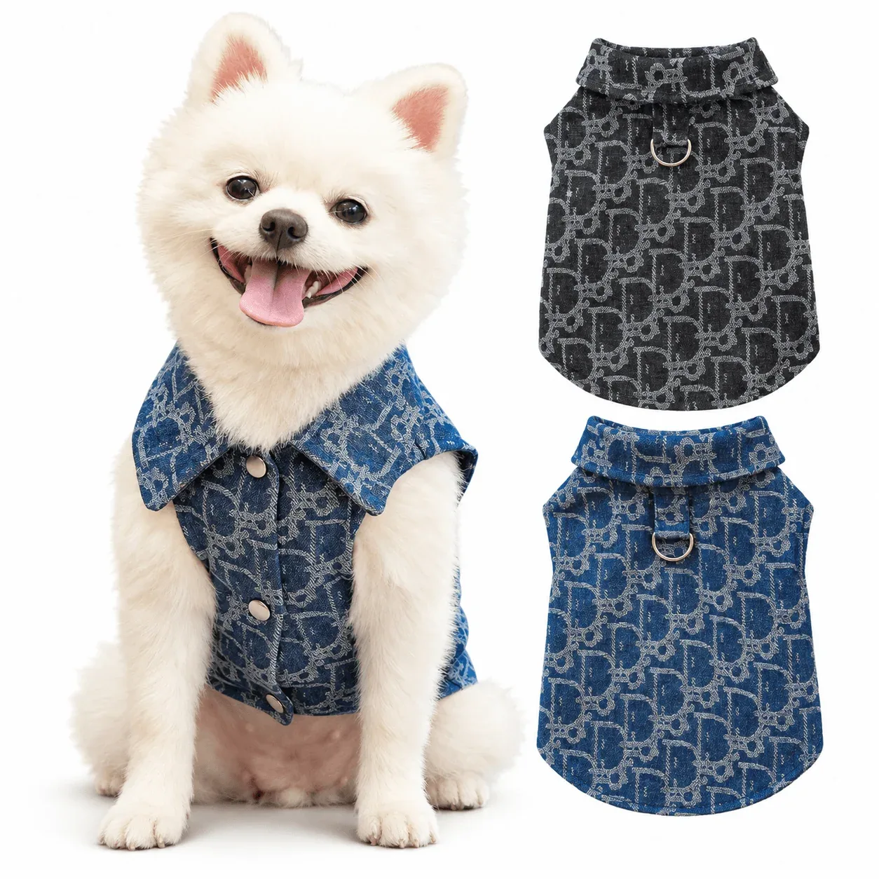 Denim-Style Vest for Dogs & Cats
