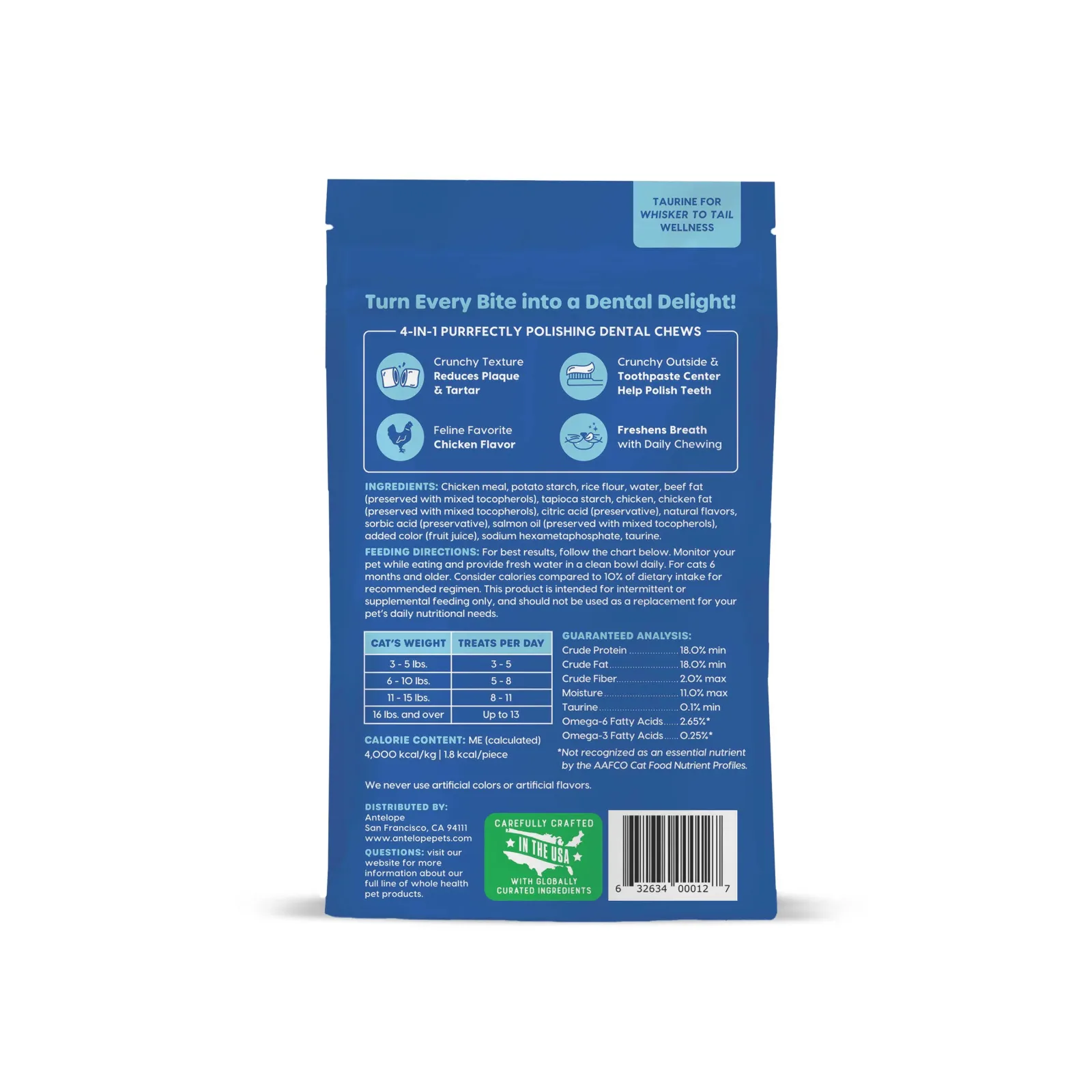 Dental Chews Kiss Me-Ow, Cleaning Chicken, 3oz - Image 2