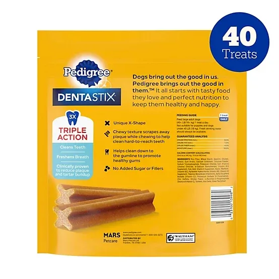 Dentastix Chicken Flavor Dental Care Dog Treats, Large, 40 ct. - Image 2