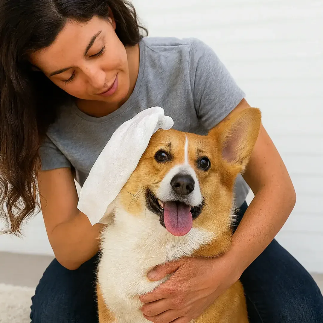 Deodorizing Pet Glove Wipes (18-Pack) Mud- Free Paws - Image 2