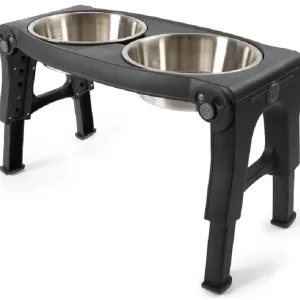 Dexas Adjustable Height Pet Feeder Stainless Steel