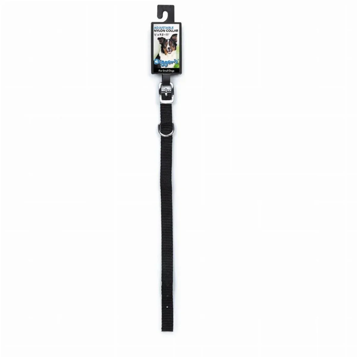 DGR 1/2 in Nylon Dog Collar, 12 in Black - Image 2