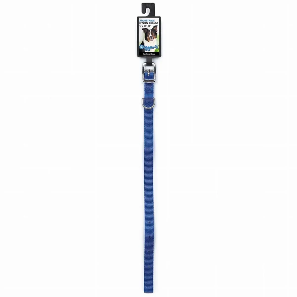 DGR 5/8 in Nylon Dog Collar, 10 in Blue