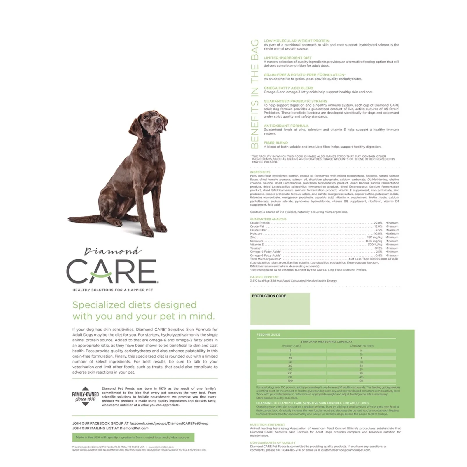 Diamond Care Adult Sensitive Skin Formula Dry Dog Food - Image 2