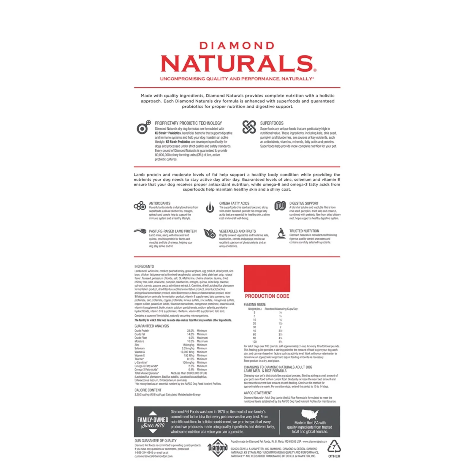 Diamond Naturals Adult Dry Dog Food Lamb Meal & Rice Formula - Image 2