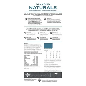 Diamond Naturals All Life Stages Skin and Coat Salmon and Potato Formula Dry Dog Food, 30lb