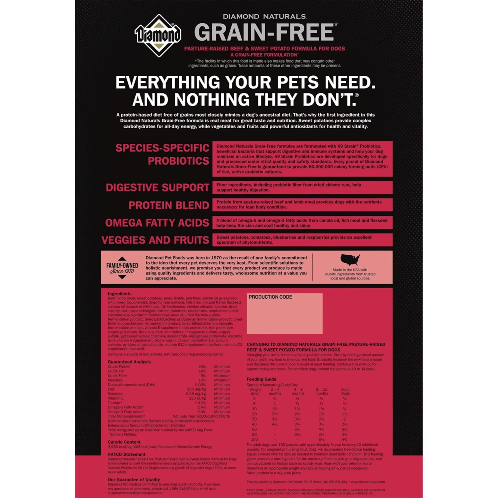 Diamond Naturals Grain Free Beef & Sweet Potato Dry Dog Food - Image 2