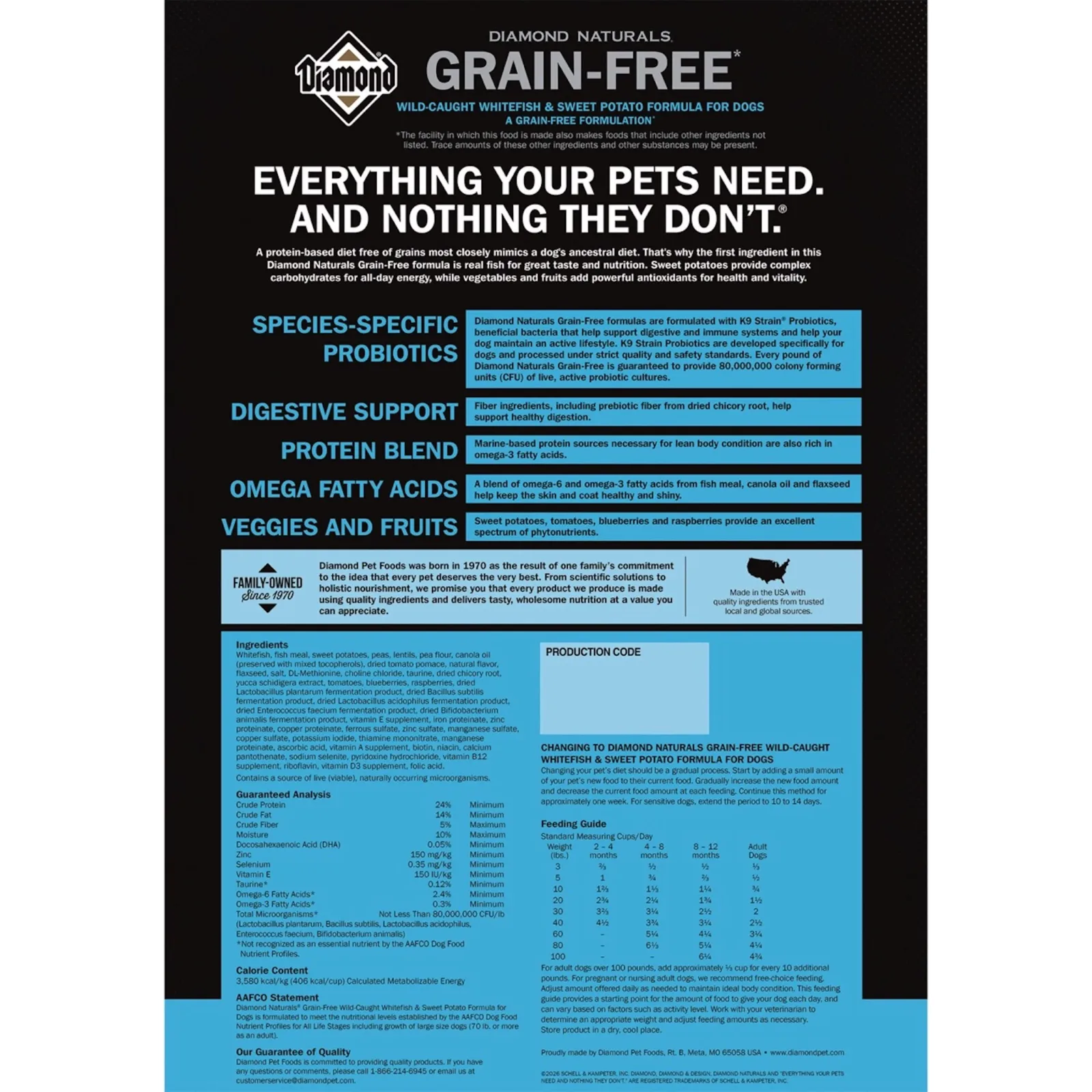 Diamond Naturals Grain-Free Wild-Caught Whitefish & Sweet Potato Formula Dry Dog Food - Image 2