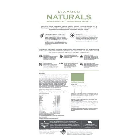 Diamond Naturals Large Breed Lamb Meal & Rice Formula Adult Dry Dog Food - Image 2