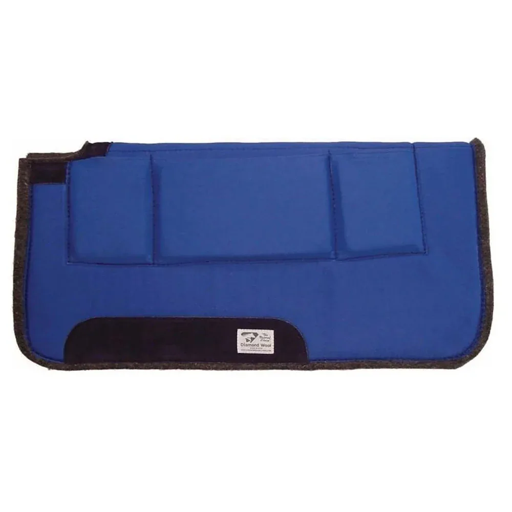 Diamond Wool Pad Company Royal Blue 1/2in Pressure Relief Saddle Pad 32in x 32in