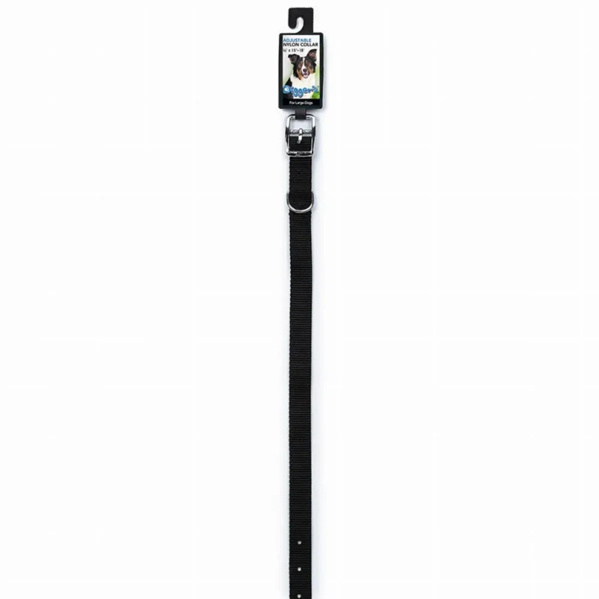 Diggers 3/4 in Nylon Dog Collar, 16 in Black - Image 2