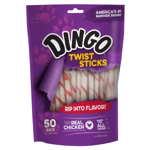 Dingo Twist Sticks Chicken 50pk