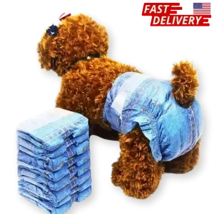 Disposable Dog Diapers for Female Dogs - Jeans Super Absorbent 24 Ct