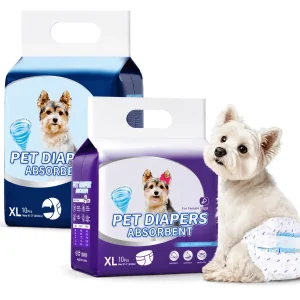 Disposable Dog Diapers for Male & Female Dogs – 10 Pack