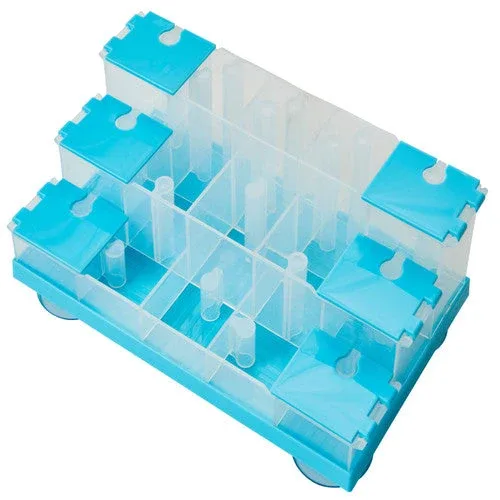 Doc & Phoebe Puzzle Feeder Cat Food and Treat Dispenser Blue 4.25in - Image 2