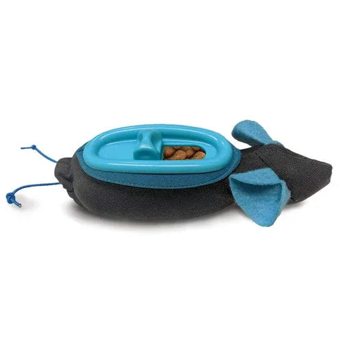 Doc & Phoebe The Hunting Snacker Cat Feeder Black/Blue 3.5in - Image 2