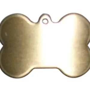 Dog Bone Shaped Name Tag Brass