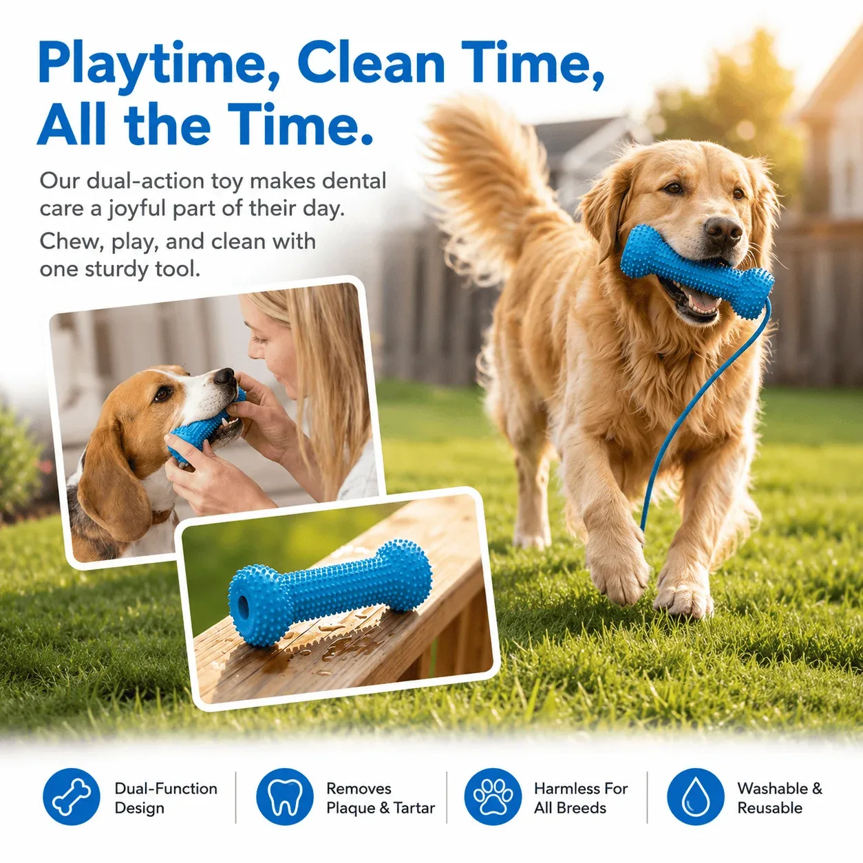 Dog Dental Chew Toy For Easier Teeth Brushing - Image 2