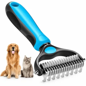 Dog Grooming Comb – Shedding & Detangling Tool