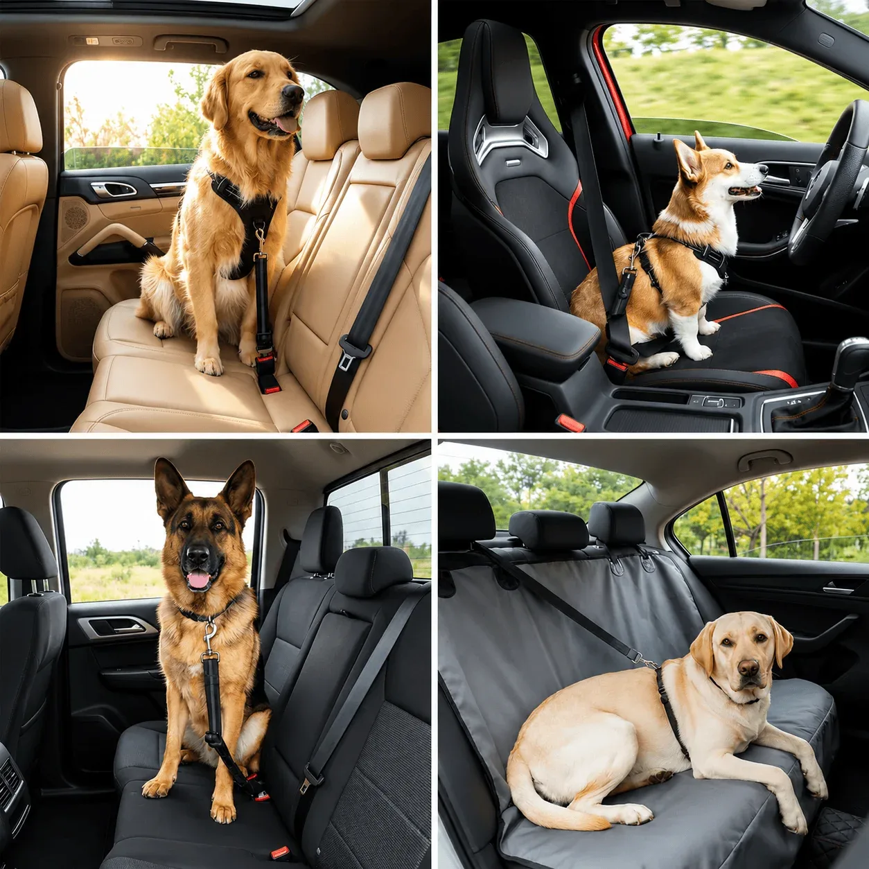 Dog Seat Belt – Shockproof Adjustable Car Safety Leash - Image 2