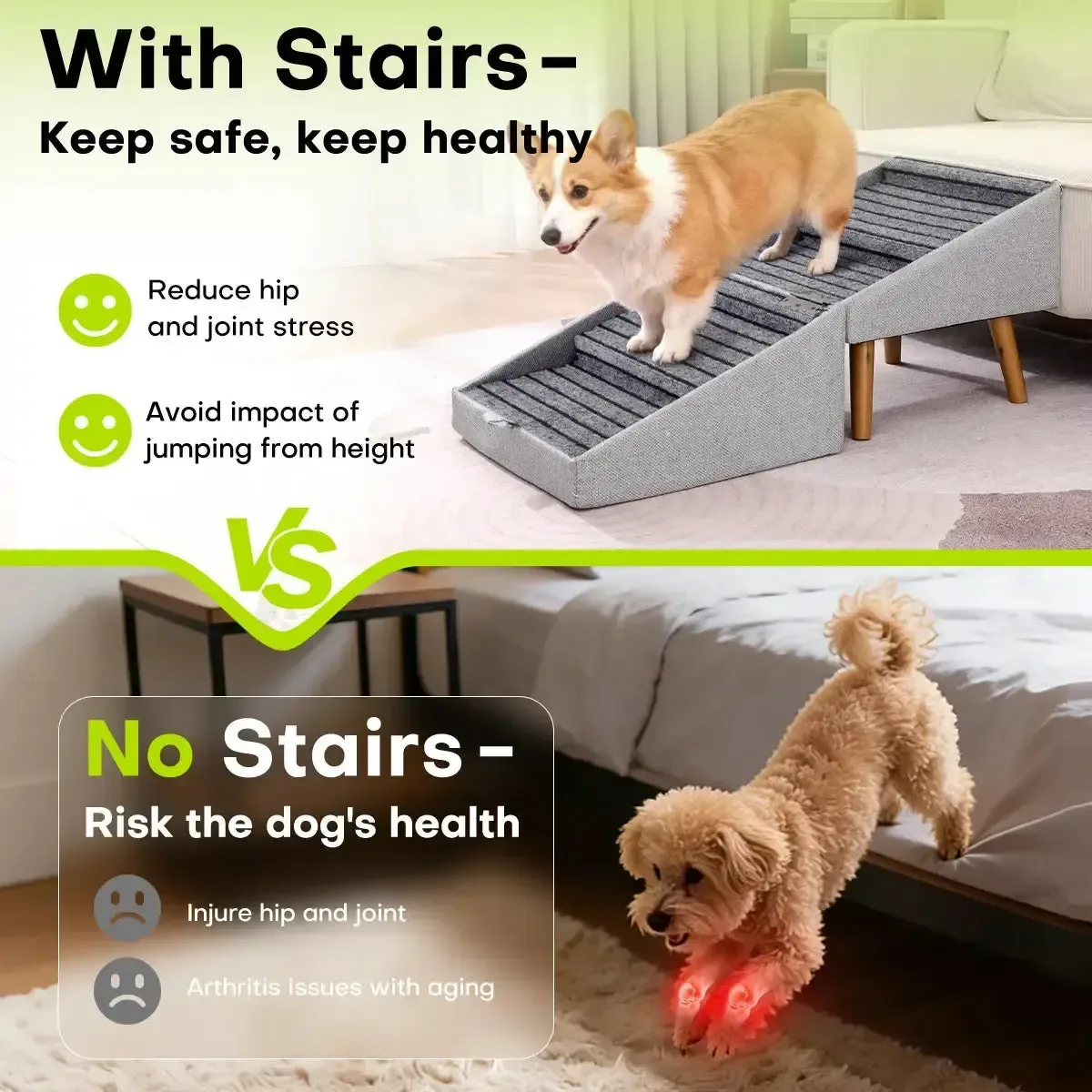 Dog Stairs Ramp – Convertible Ottoman for Small & Senior Dogs - Image 2